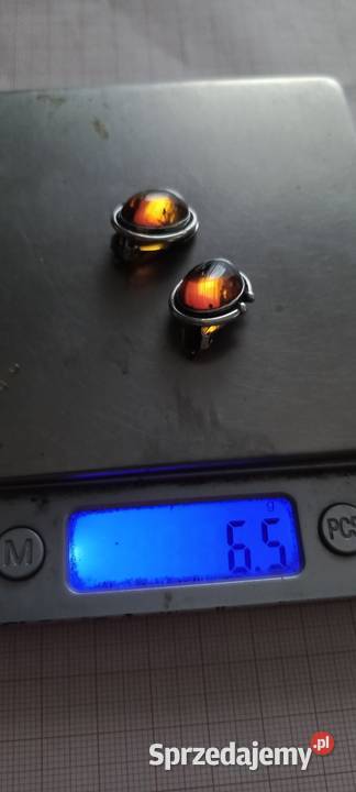 Klipsy Bursztyn Srebro srebro Białystok