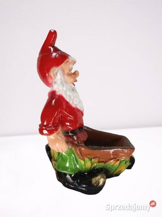 Figura Dekoracja Krasnal z Taczką Szczecin
