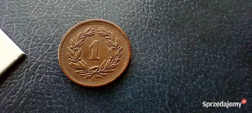 Stare monety 1 rappen 1906 Szwajcaria podkarpackie Lesko