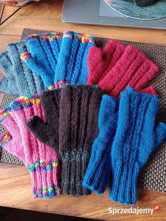 Ciepłe wełniane mitenki Lubsza