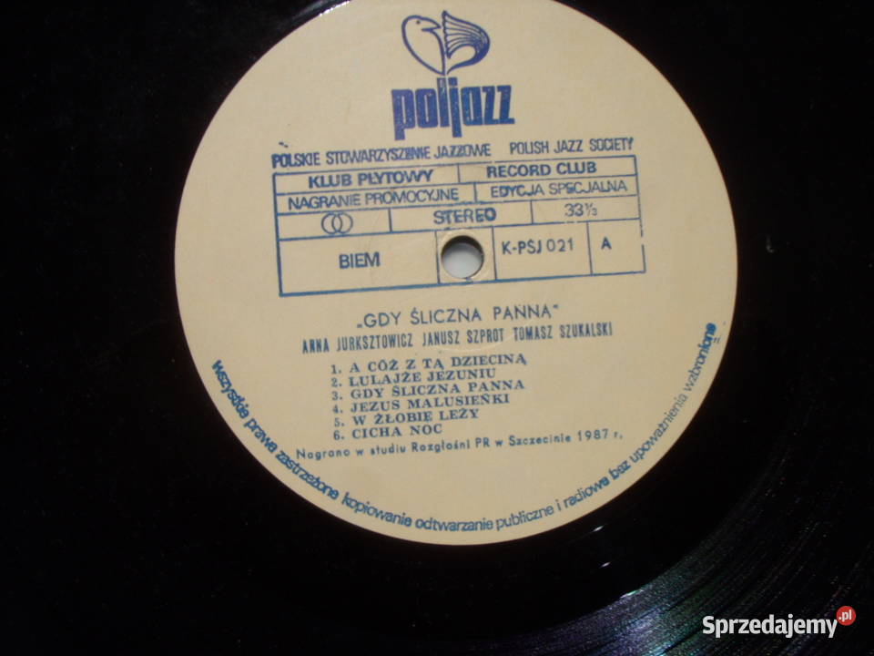 Kolędy LP Gdy sliczna Panna Poljazz KPSJ 021 płyta winylowa Wołów