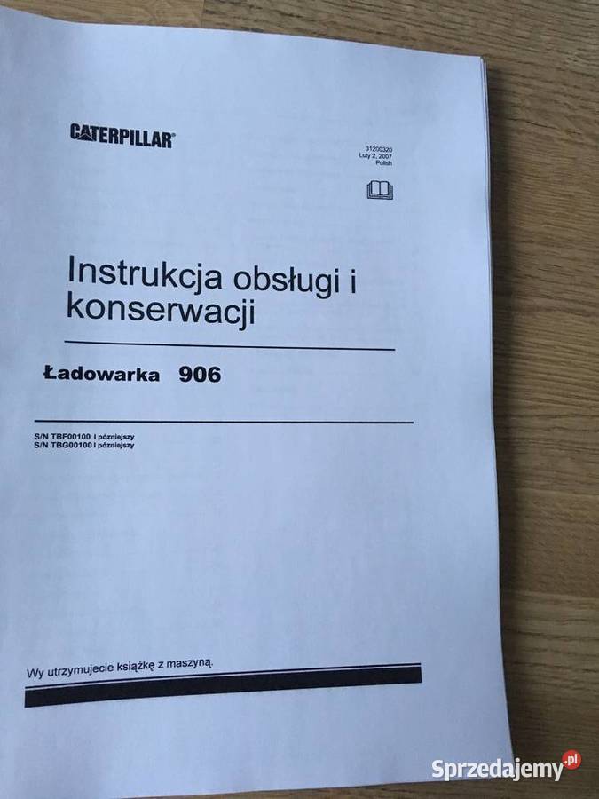 dtr instrukcja obsługi caterpillar 906 i iNNE Rok wydania 2008 Pozostałe zachodniopomorskie Szczecin