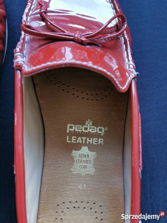 Buty damskie skórzane eksklusywne SIOUX 41 Super czerwony Łódź