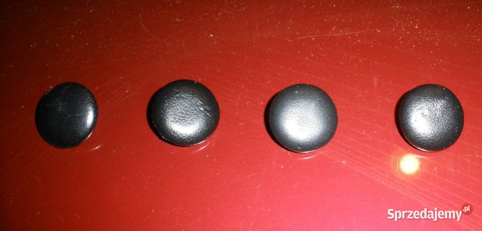 Czarne guziki ze skóry ekologicznej 4 sztuki małopolskie Kraków