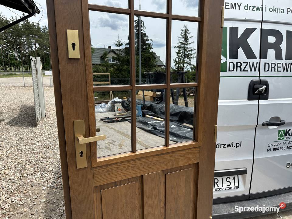 Drzwi wejściowe zewnętrzne drewniane śląskie