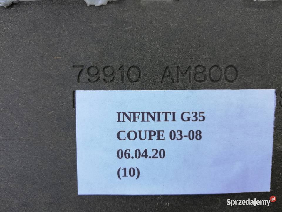 PÓŁKA BAGAŻNIKA INFINITI G35 COUPE Nowy Tomyśl