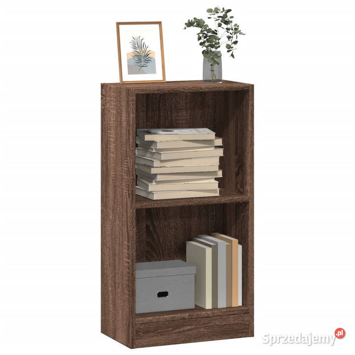 Regał brązowy dąb 40x24x76 materiał