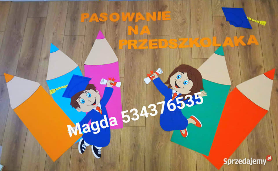 Dekoracja na pasowanie do przedszkola szkoły Trojanów sprzedam
