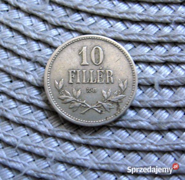 Węgry 10 Filler 1915r Miedzionikiel Numizmatyka Kalisz