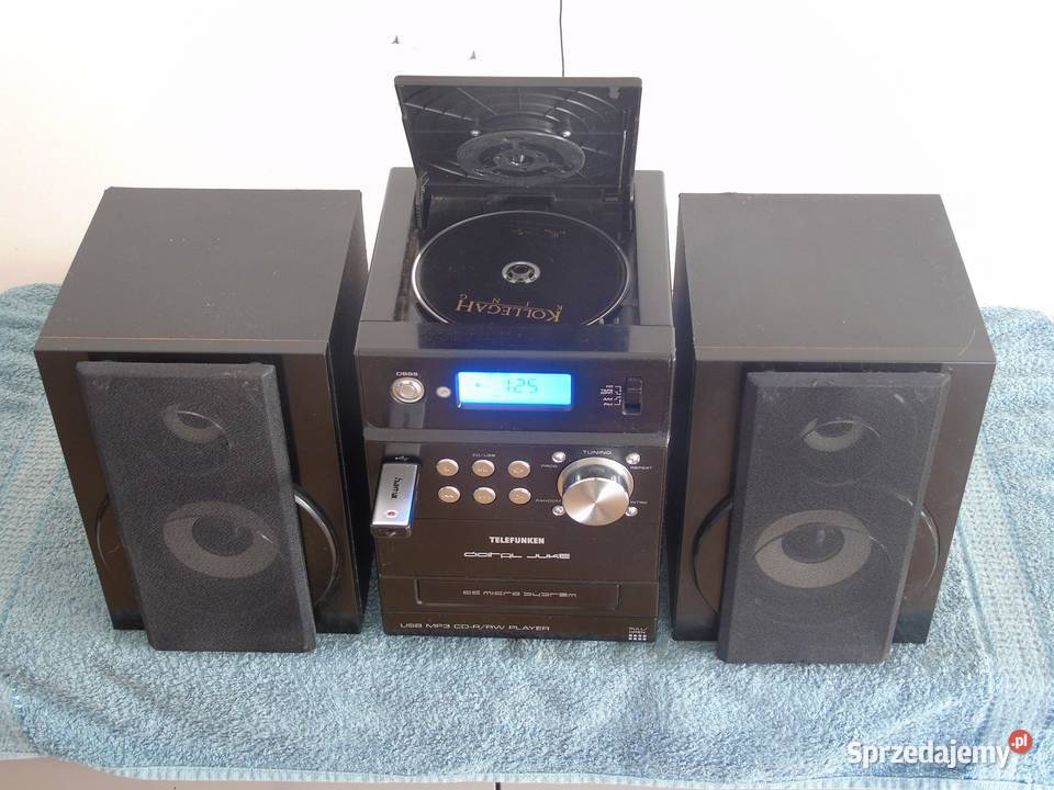 Wieża Telefunken CD USB mp3 kolumny sprawna Jasło