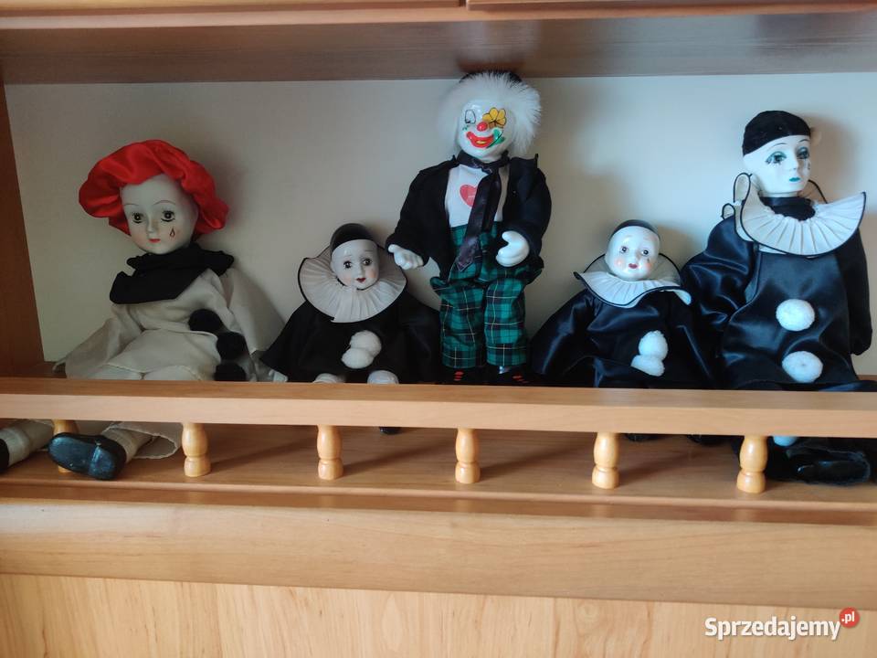 Lalki porcelitowe arlekinki clown vintage Myszków