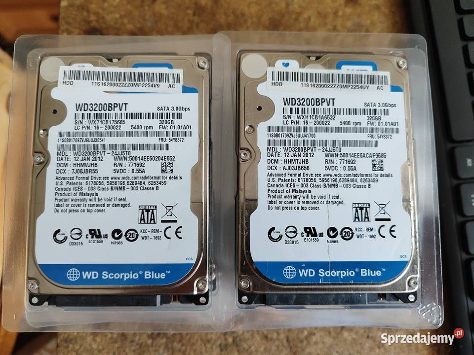 Dyski twarde HDD 25 320GB Sata mix 20 Włoszczowa sprzedam