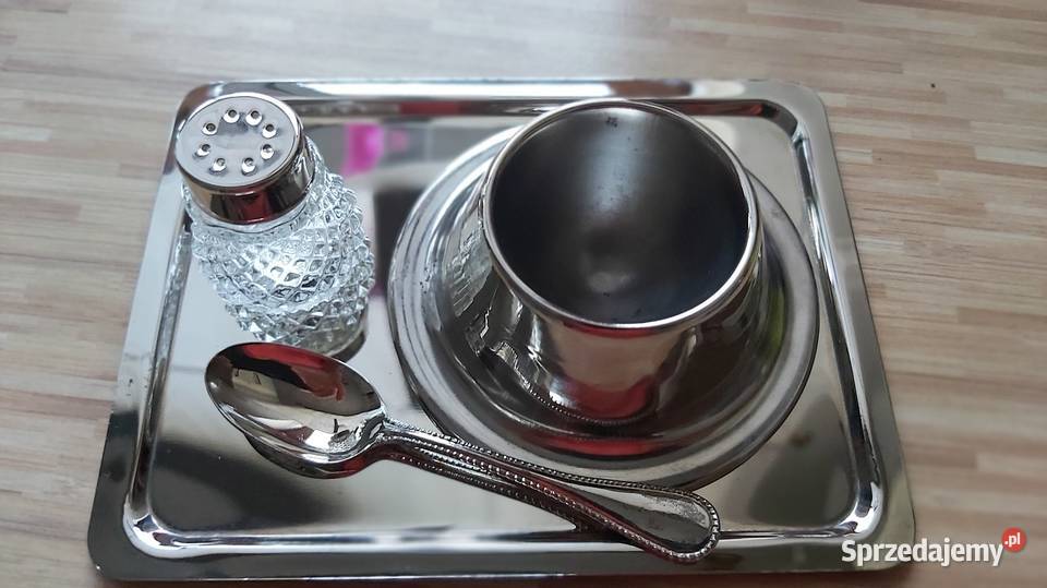 Zestaw Silver plated do jajej Wyry