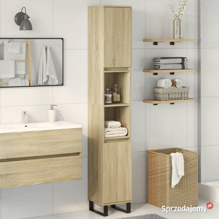 Szafka łazienkowa dąb sonoma 30x30x190 WM849669 Warszawa sprzedam