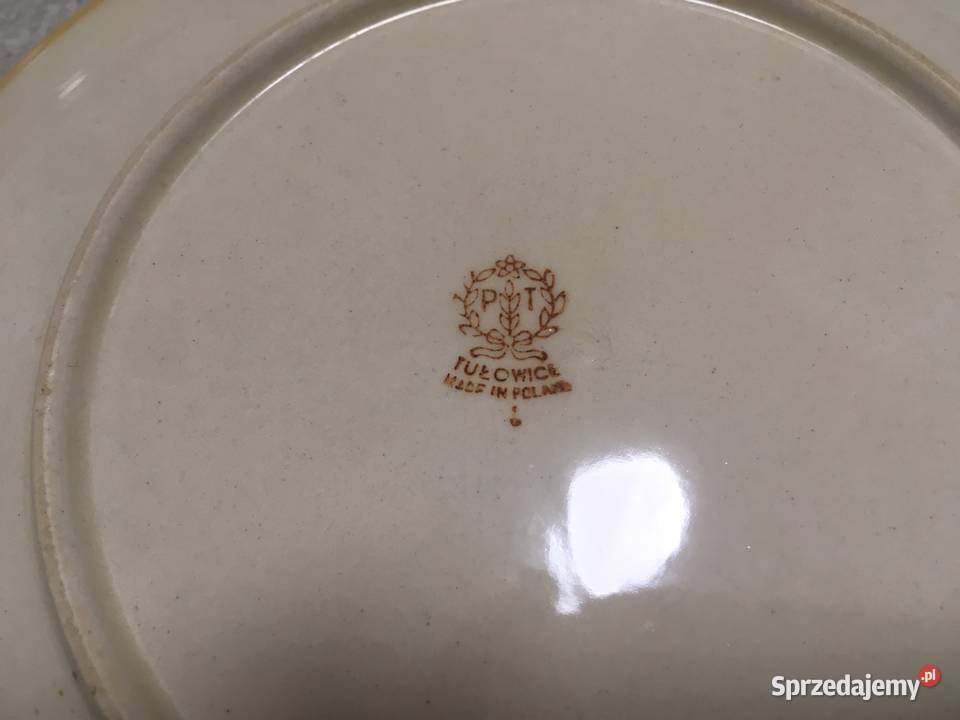 Stare talerz głęboki deserowe Tułowice porcelit Kołobrzeg