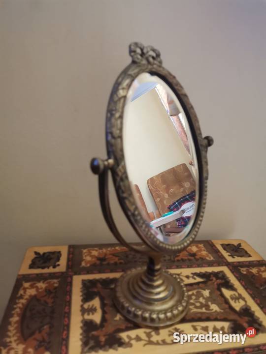Stare mosiężne lusterko Art Deco Antyki Kraków