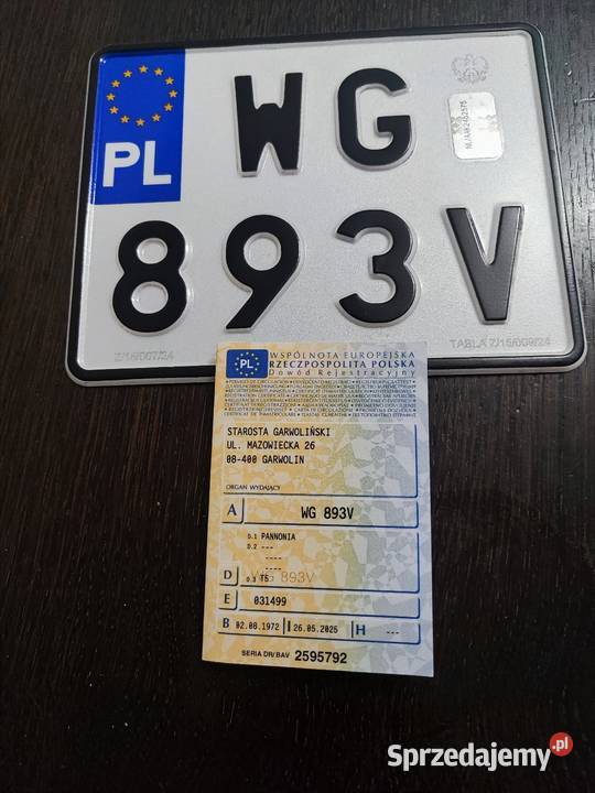 Pannonia panonia z koszem 72r Zarejestrowana Wilga