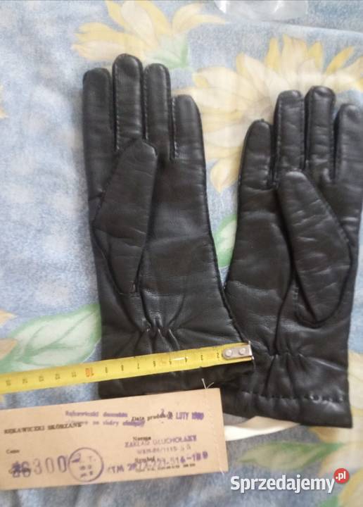 Rękawiczki skórzane z lat PRL