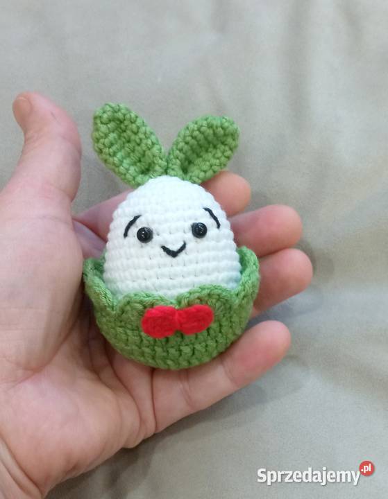 Jajko zajączek wykonane na szydełku