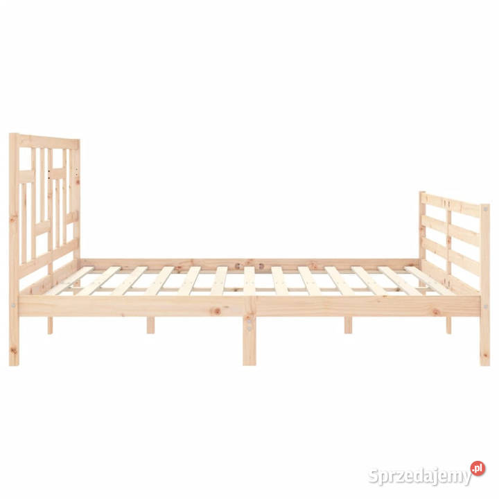 Rama łóżka z wezgłowiem lite drewno 200x200 Warszawa