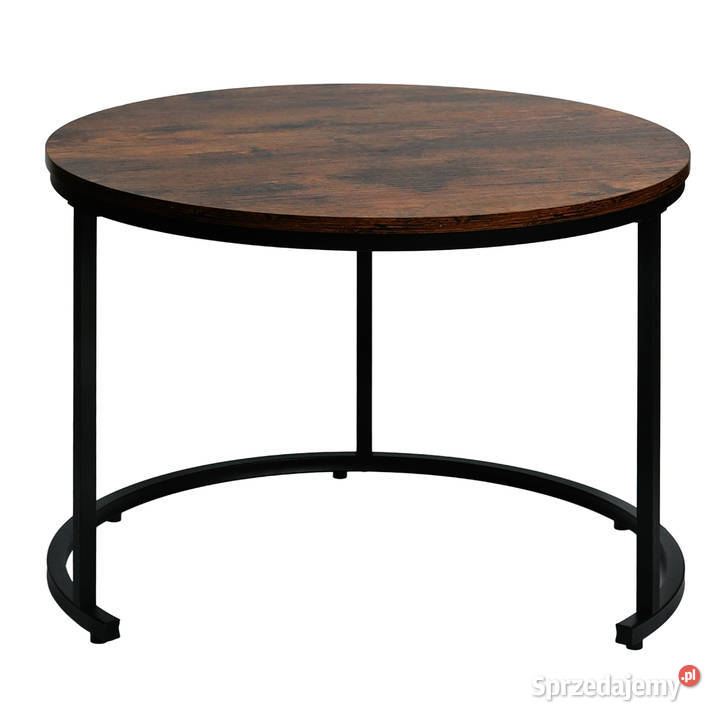 Nowoczesne stoliki kawowe okrągłe zestaw 2w1