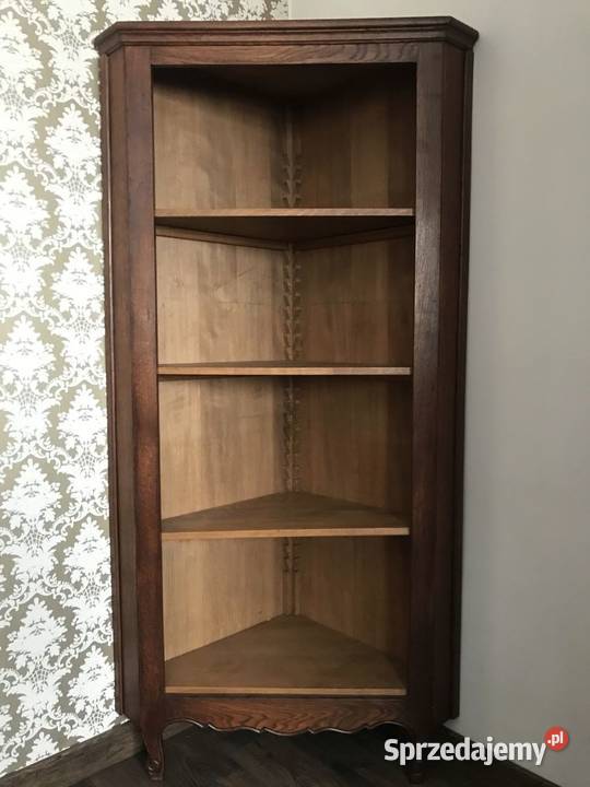 Dębowa narożna biblioteka regał łódzkie Łódź