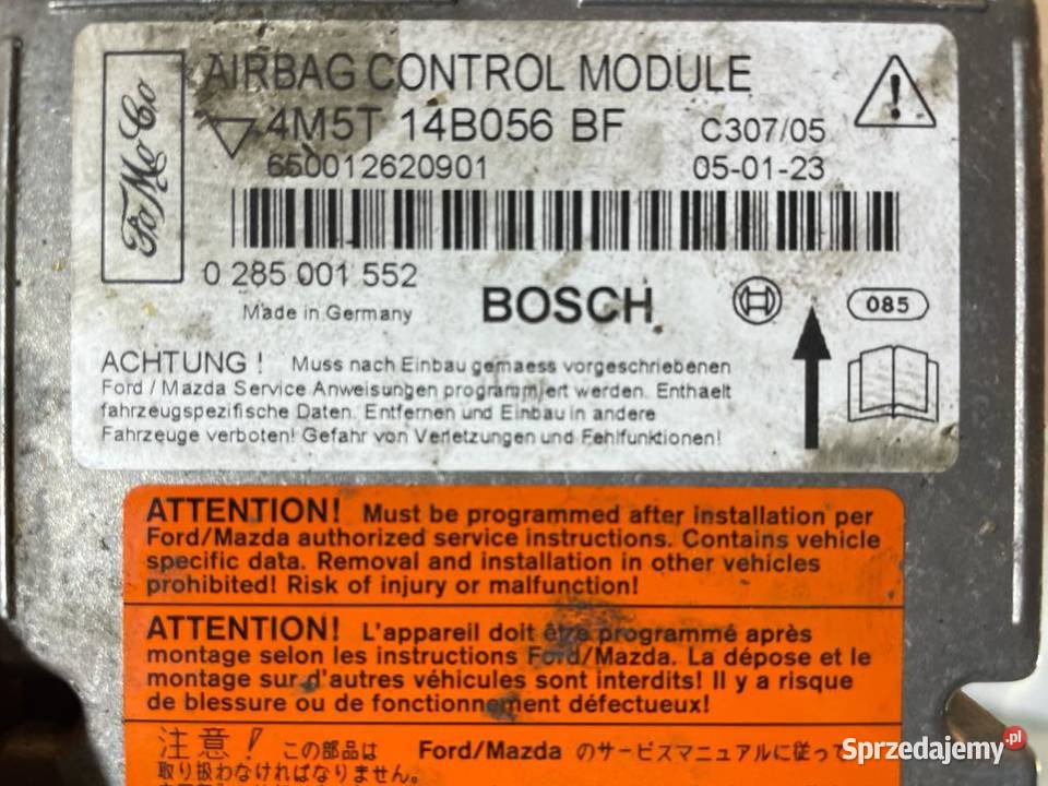 Moduł sensor airbag Ford focus II mk2 c poduszki powietrzne zachodniopomorskie Szczecin