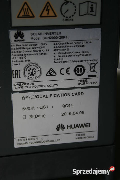 Inwerter huawei falownik 28kW 3xMPPT Falowniki Tyczyn