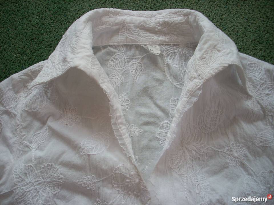 Sara Biała koszula haftowana 36 38 S M Nowy Sącz