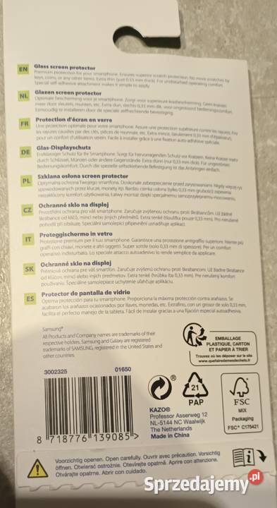 Samsung Galaxy A71 A72 Szkło hartowane 9H
