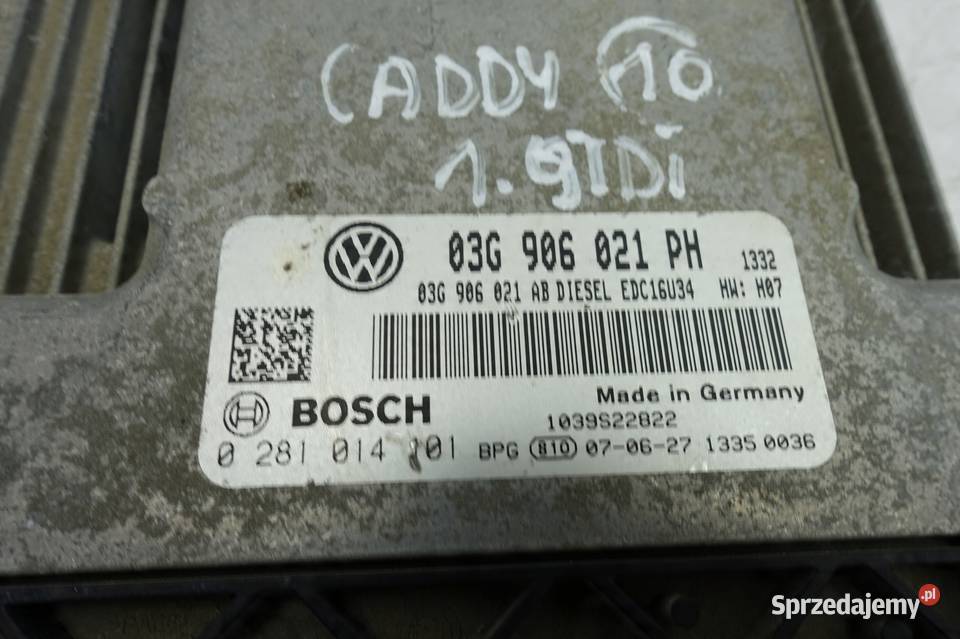 VW Caddy 19 TDI KOMPUTER SILNIKA sterownik MODUŁ osobowe Janów sprzedam