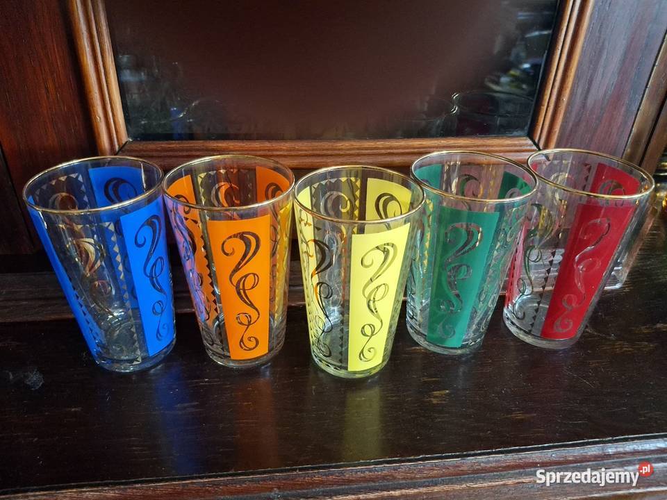 Szklanki ręcznie malowane mazowieckie