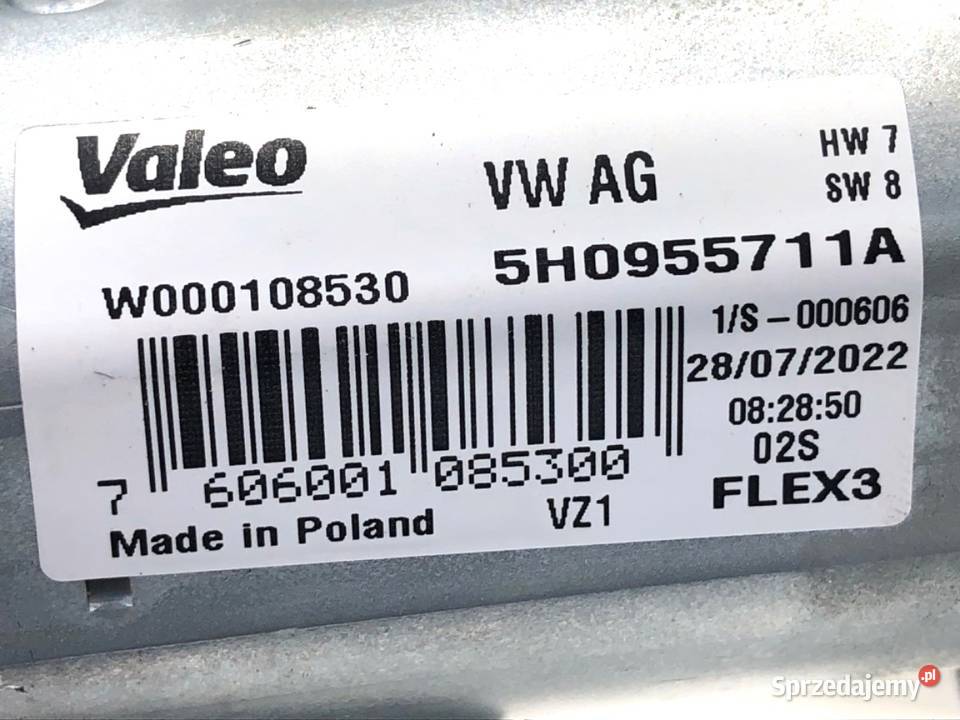 SILNIK WYCIERACZEK TYŁ VW GOLF VIII 5H0955711A