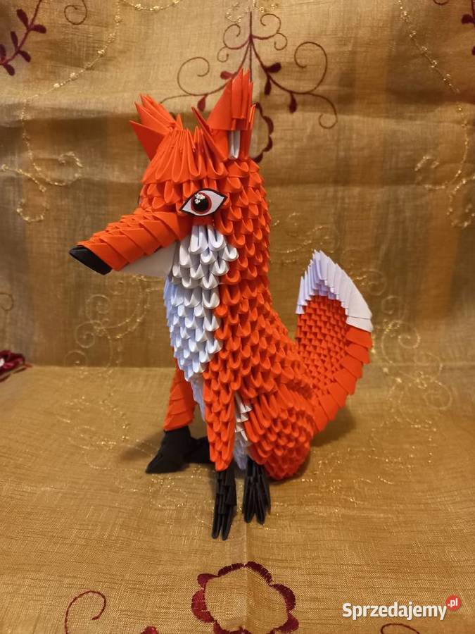 Lis lisek zwierzę rękodzieło origami dekoracja lubelskie Puławy