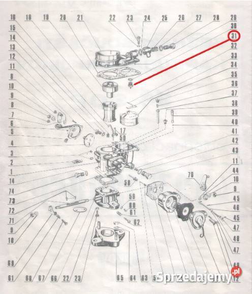 stara Skoda Felicia 1201 Żuk Nowy zawór iglicowy Gaźniki Motoryzacja Piaseczno