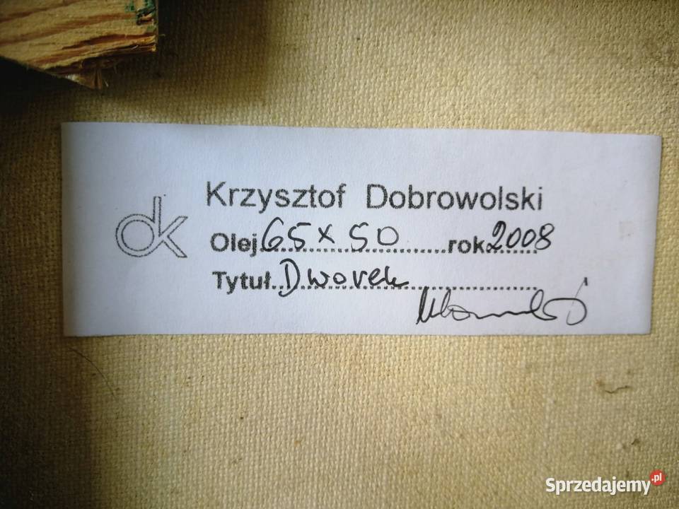 Sprzedam obraz olejny na płótnie dworek rama Józefów