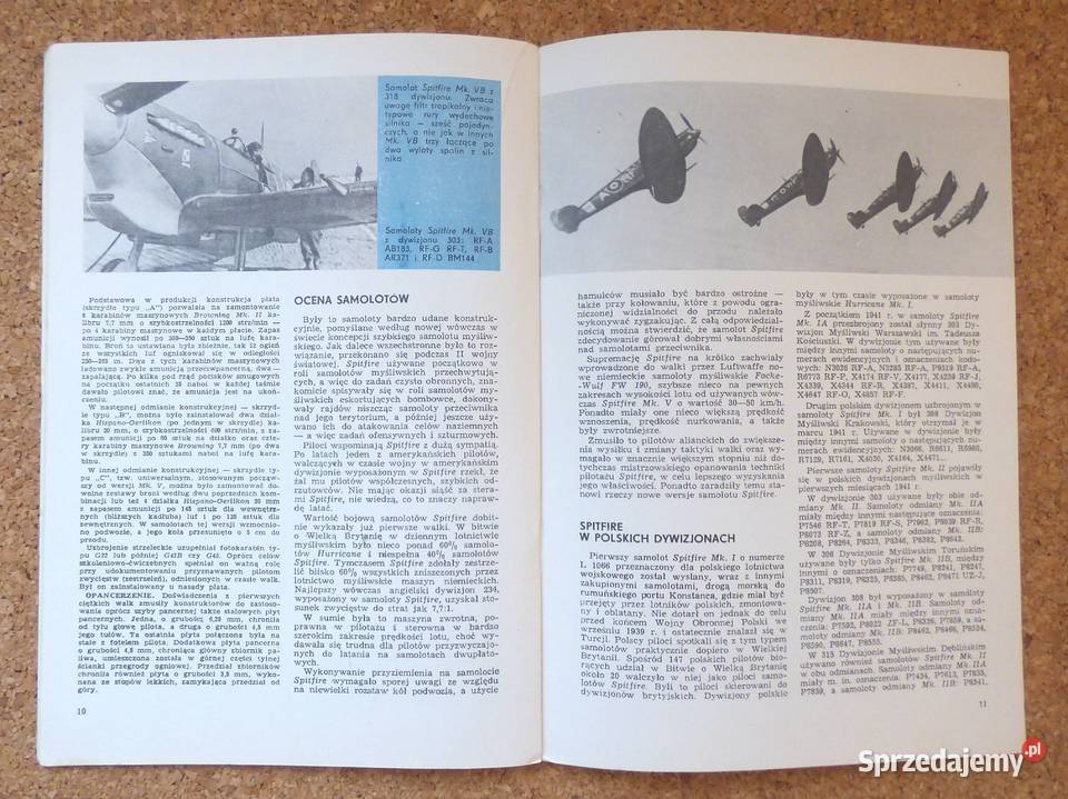 W Chołoniewski Samolot myśliwski Spitfire Mk IV Warszawa