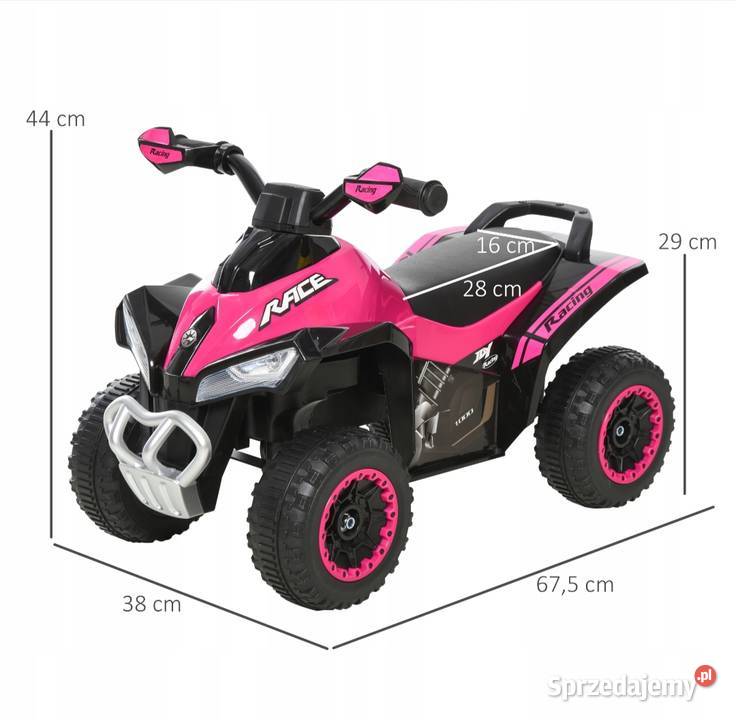Jeździk Dzieci Quad z Muzyką i Światłem Różowy Gorzów Wielkopolski