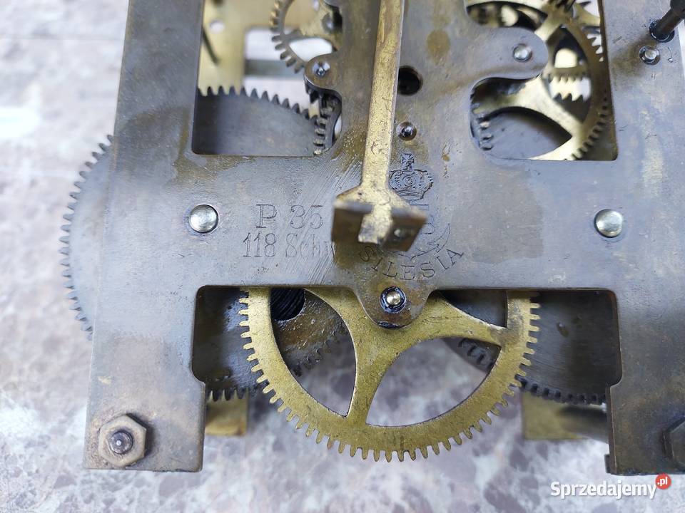 715 Mechanizm starego zegara ściennego Gustav Antyki Tczew