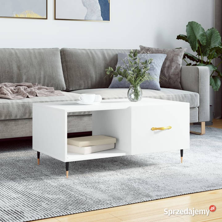 Stolik kawowy biały 90x50x40 materiał Warszawa sprzedam