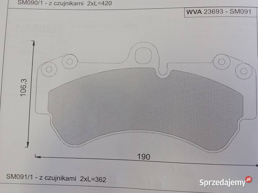 Klocki hamulcowe kpl przód AUDI CAYENNE VW osobowe Olsztyn