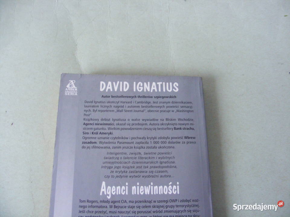 David Ignatius x 2 Agenci niewinności Bank Oborniki Śląskie