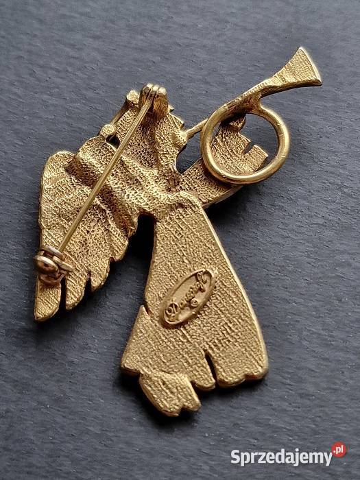 ANIOŁ BROSZA VINTAGE LATA 40te SYGNOWANA Częstochowa