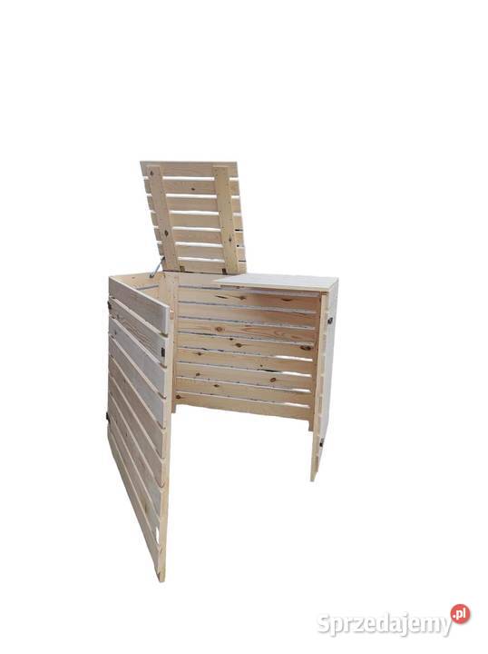 OBUDOWA NA DWA KOSZA 240 l NA ŚMIECI DREWNIANA śląskie Lelów