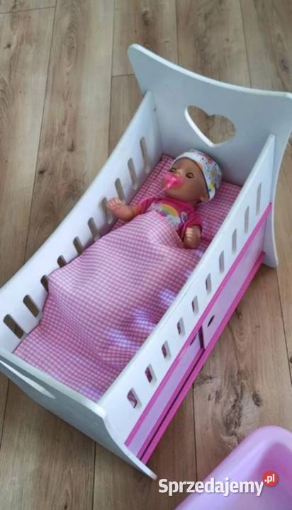 Duży zestaw lalki Baby Born łóżeczko wózek Zielona Góra
