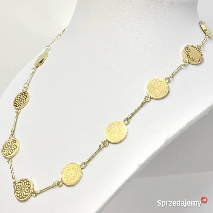 Złoty ŁAŃCUSZEK naszyjnik 14K CUDOWNY splot 39 złote
