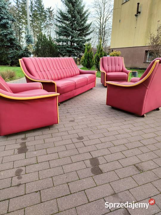 komplet wypoczynkowy 3 1 1 1 skóra 100 warmińsko-mazurskie Ełk