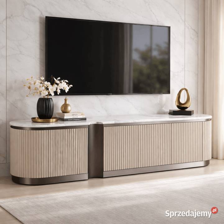Komoda RTV złota Nutris Glamour Premium Golkowice