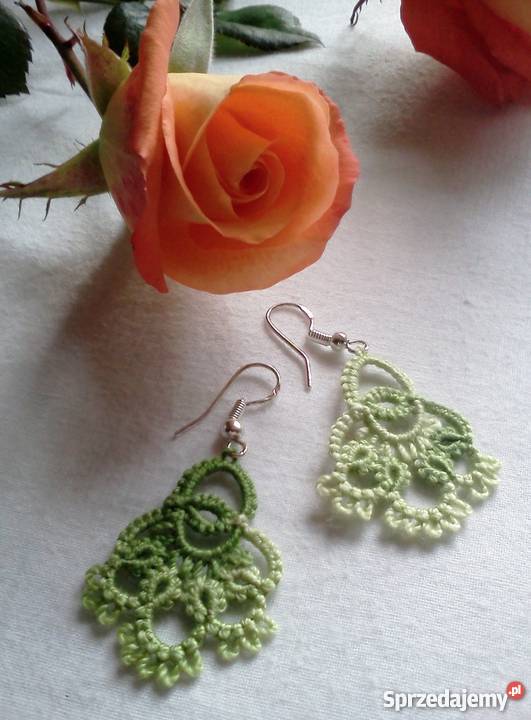 Kolczyki Frywolitkowe