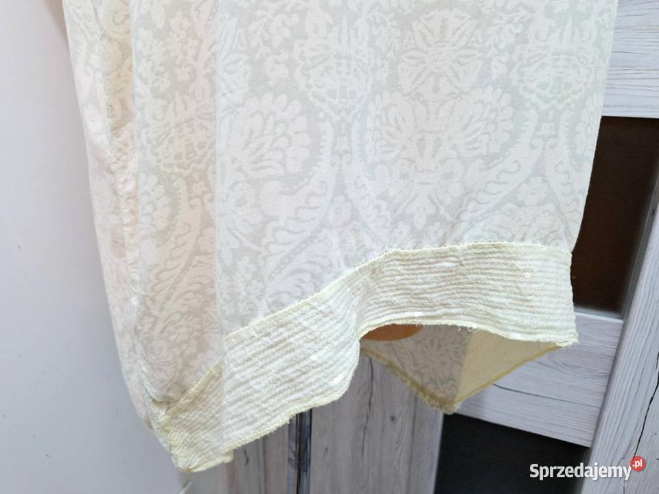 44 Bluzka lekka zwiewna kremowo cytrynowa